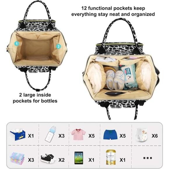 Diaper Bag Backpack Multi-Function Baby Bag With Large Capacity - Picture 3 of 7